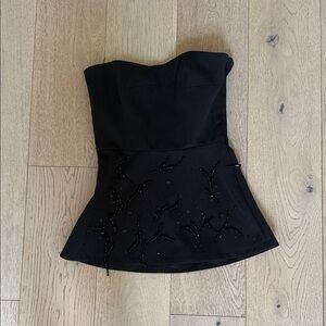 H&M Brand New Black Beaded Top